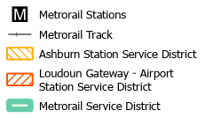 Districts Metrorail Legend