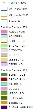 Election Districts Legend