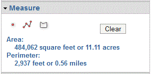 Measure area results